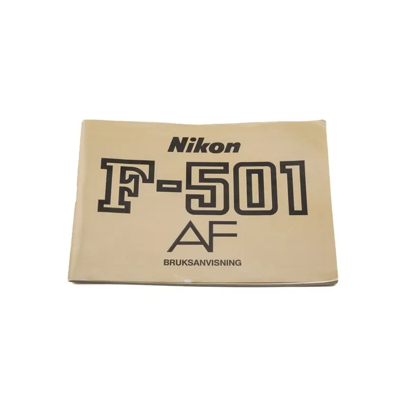 Nikon F-501 AF Instructions
