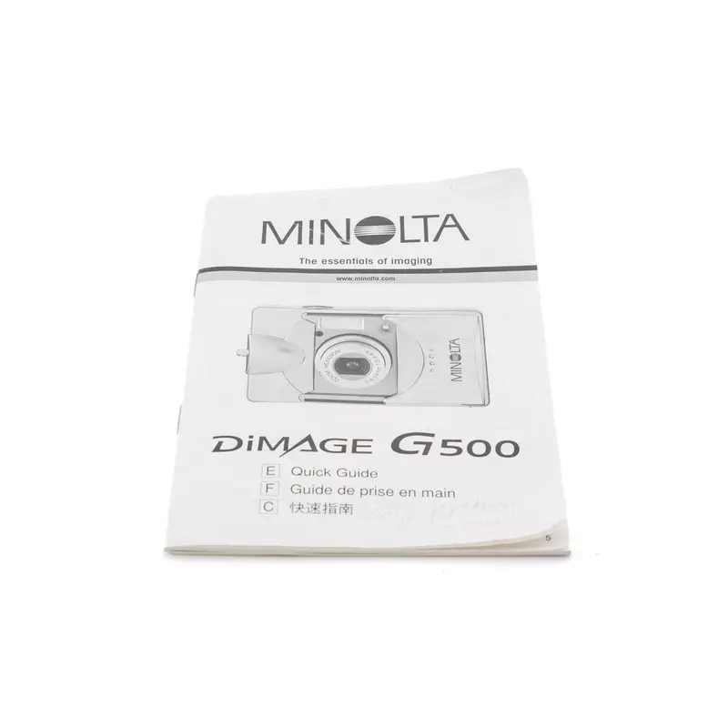 Minolta Dimage G500 Instructions