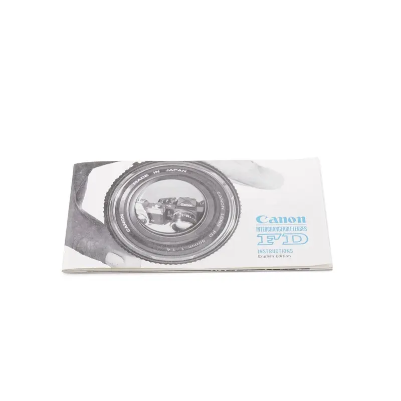 Canon FD Interchangeable Lenses Instructions