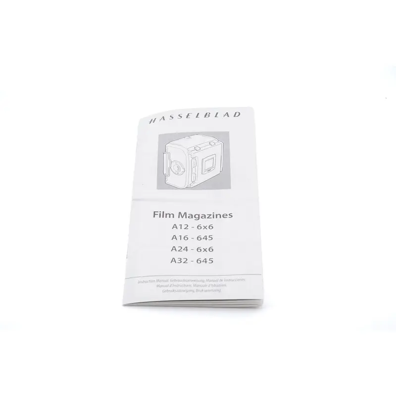 Hasselblad A12/A16/A24/A32 Film Magazine Instructions