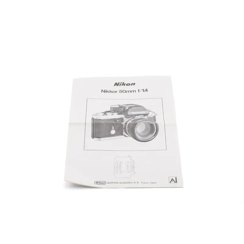 Nikon Nikkor 50mm f1.4 Pre-AI Instructions