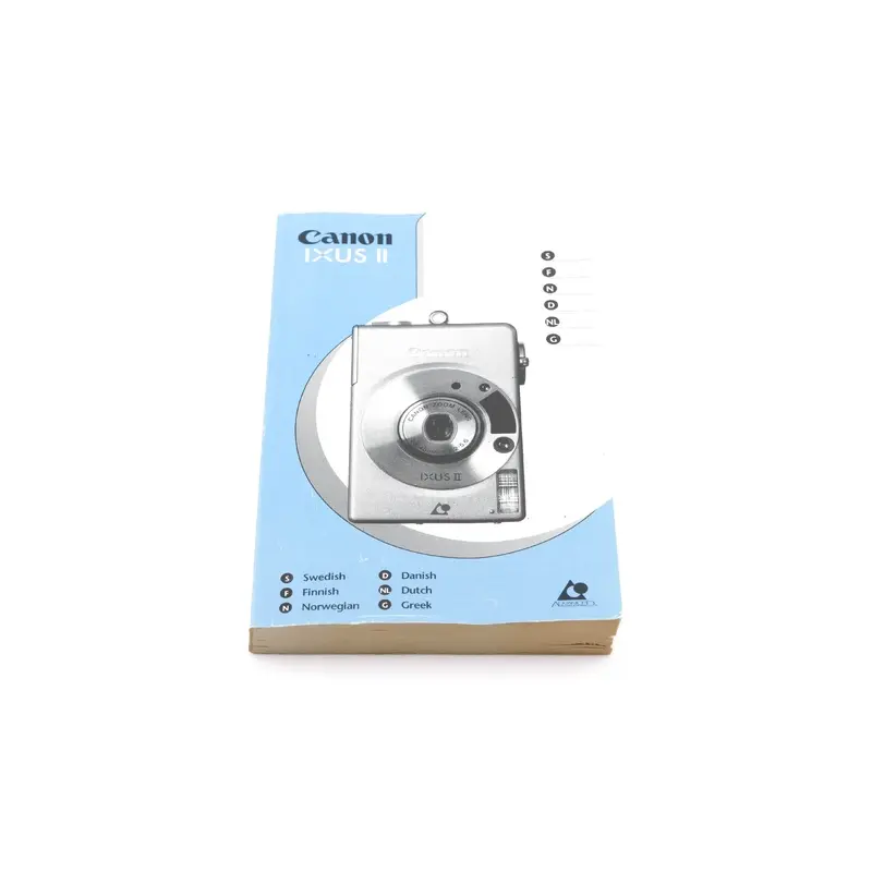 Canon IXUS II Instructions