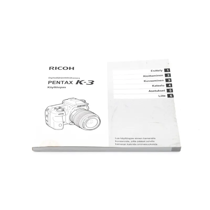 Pentax K-3 Instructions