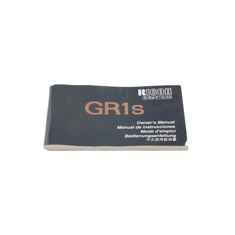 Ricoh GR1s Instructions
