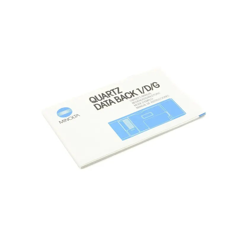 Minolta Quartz Data Back 1/D/G Instructions