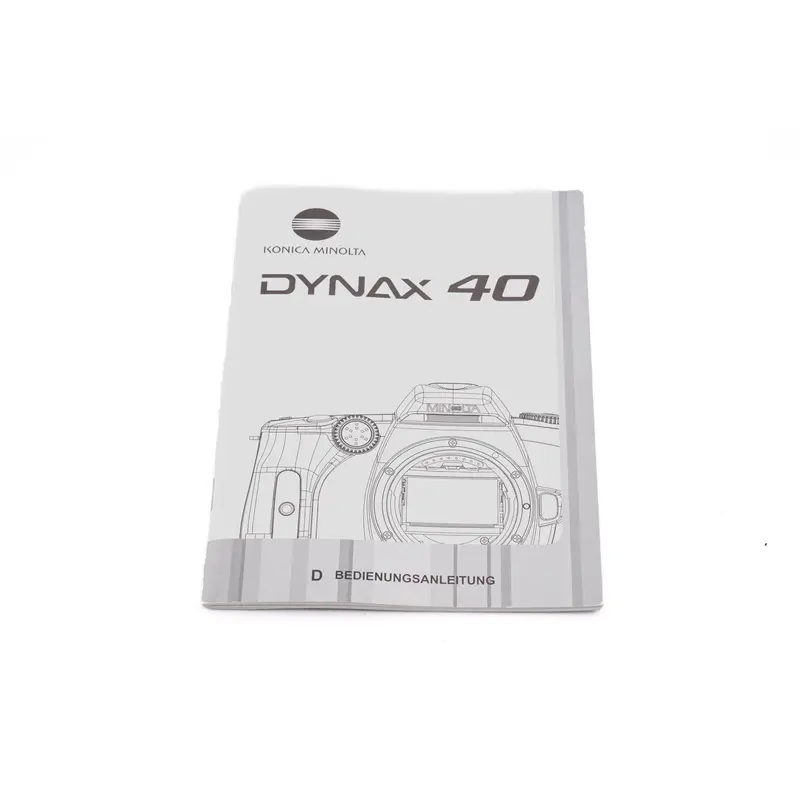 Konica Minolta Dynax 40 Instructions