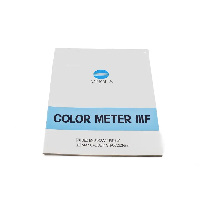 Minolta Color Meter IIIF Instructions