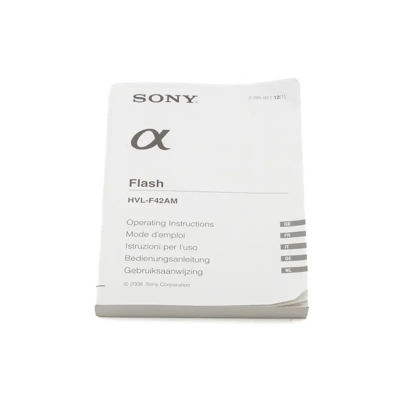 Sony HVL-F42AM Flash Instructions