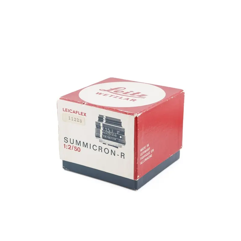 Leica 50mm f2 Summicron-R Box + Bubble Case