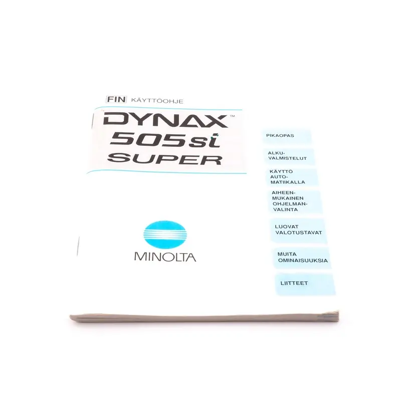 Minolta Dynax 505si Super Instructions
