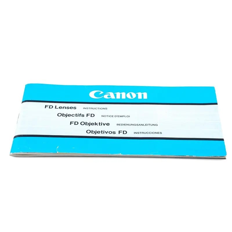 Canon FD Lenses Instructions