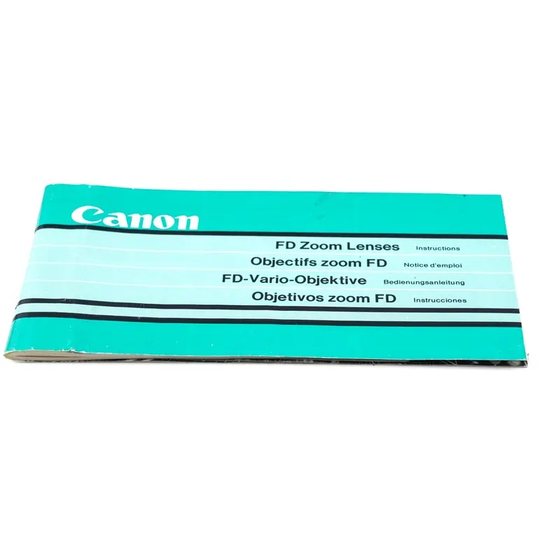 Canon FD Zoom Lenses Instructions