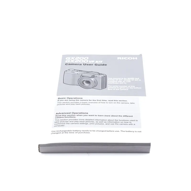Ricoh GX200 Instructions