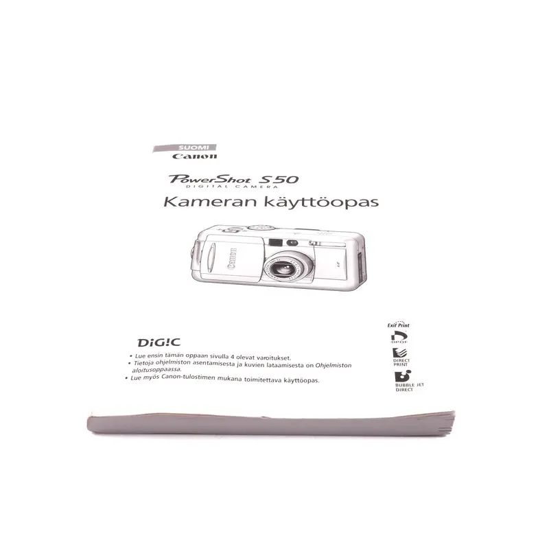 Canon Powershot S50 Instructions