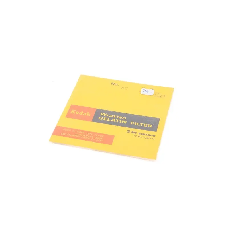 Kodak 76 x 76 mm (3in x 3in) Color Correction Filter Wratten Gelatin 85