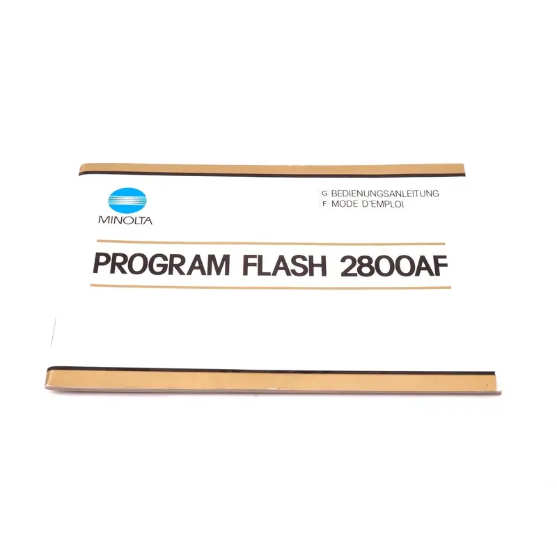 Minolta Program 2800 AF Instructions