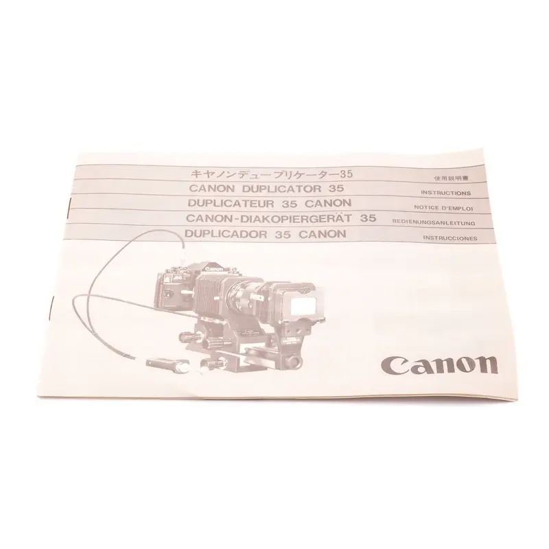 Canon Duplicator 35 Instructions