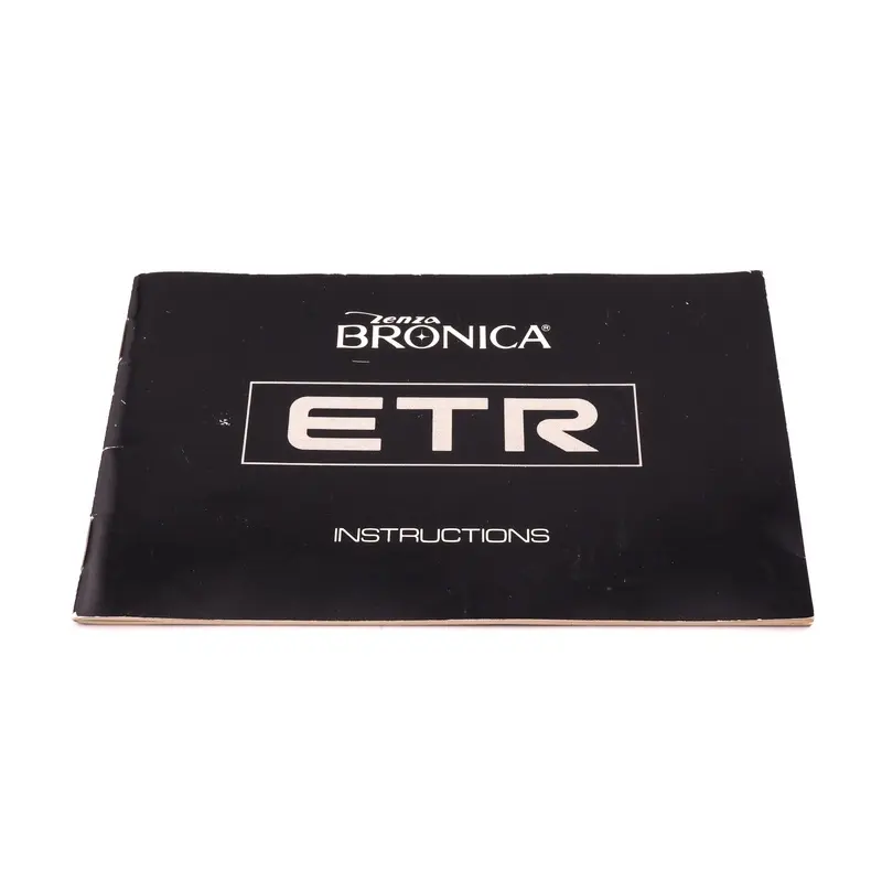 Zenza Bronica ETR Instructions