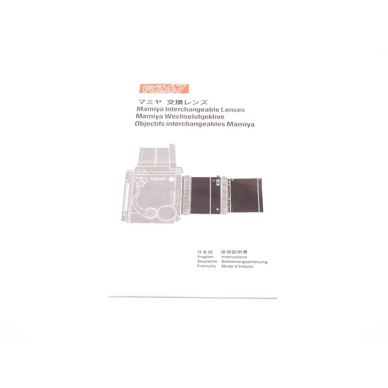 Mamiya RZ67 Interchangeable Lenses Instructions