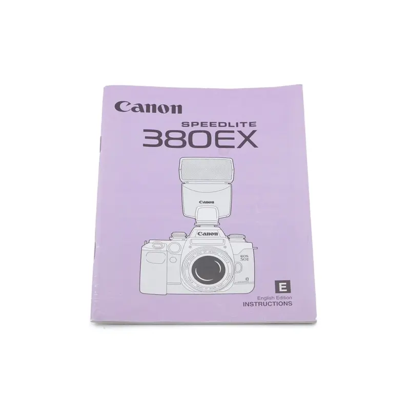 Canon Speedlite 380EX Instructions