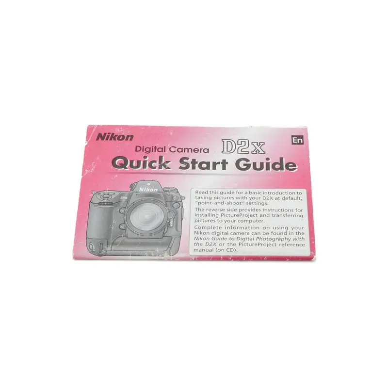 Nikon D2x Quick Start Quide