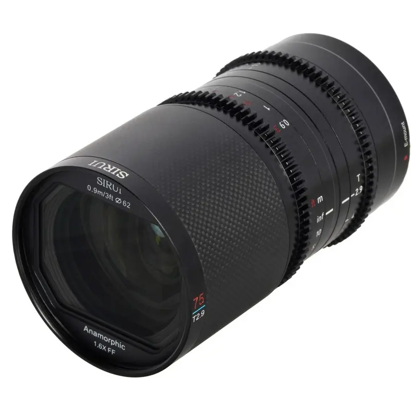 75mm T2.9 Neutral Flare 1.6X FF Anamorphic RF Mount (Carbon