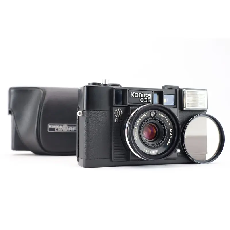 Konica C35 with Konica Hexanon 38mm F2,8 lens