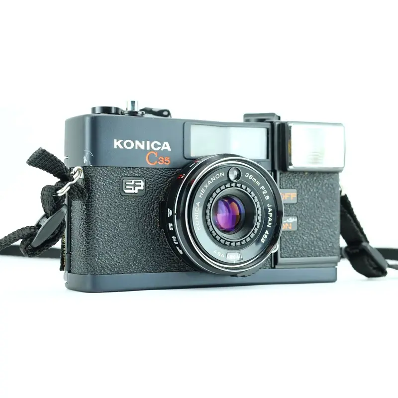 Konica C35 with a Hexanon 38mm 1:2.8 lens
