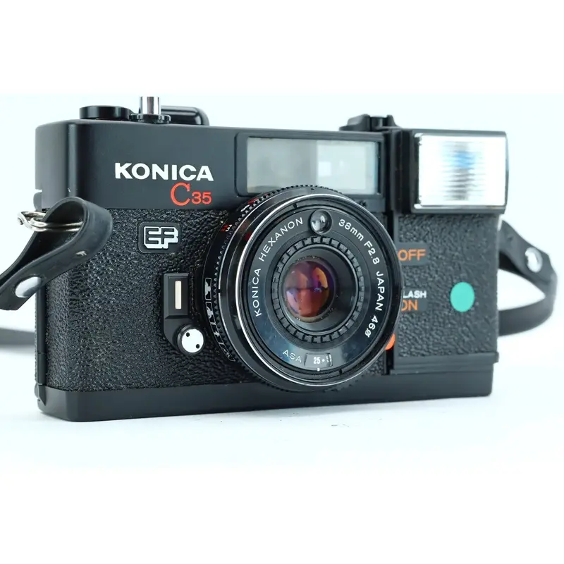 Konica C35 EF + Hexanon 38mm f/2.8 (SN: 1679274)