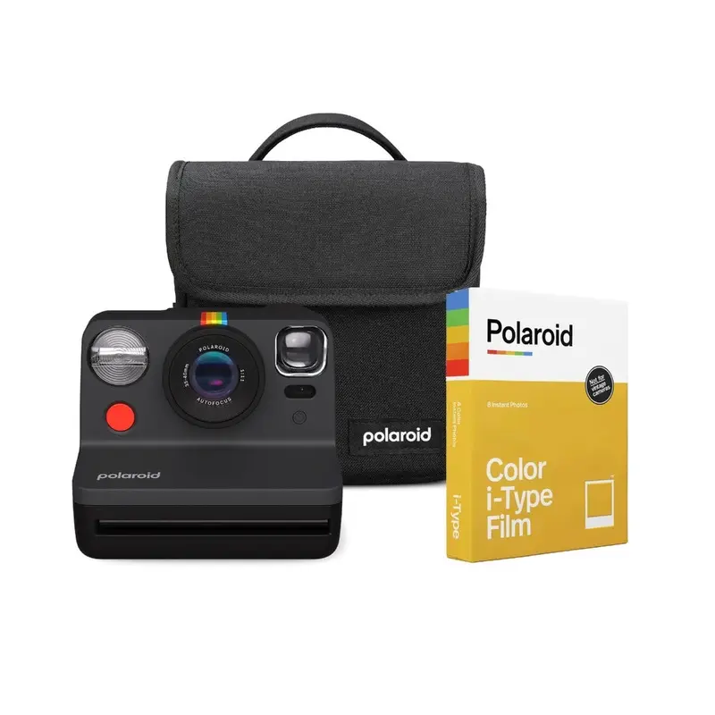 Polaroid Now Gen 2 Black + Polaroid Bag + I Type Film BUNDLE