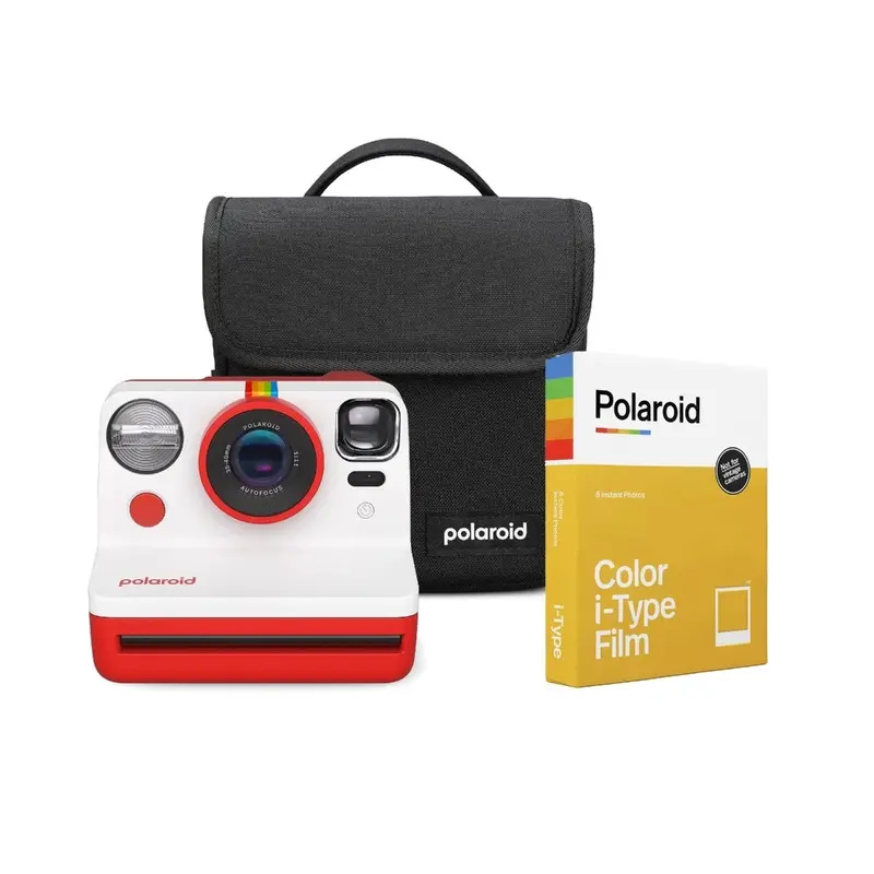 Polaroid Now Gen 2 Red + Polaroid Bag + I Type Film