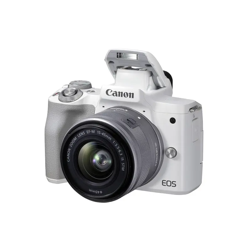 Canon EOS M50 Mark II Camera with EF-M 15-45mm Lens Kit - White