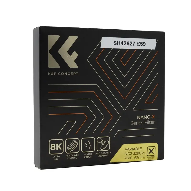 Used K & F Concept Nano-X 82mm VND Filter - ND2-ND32 - (SH42627)