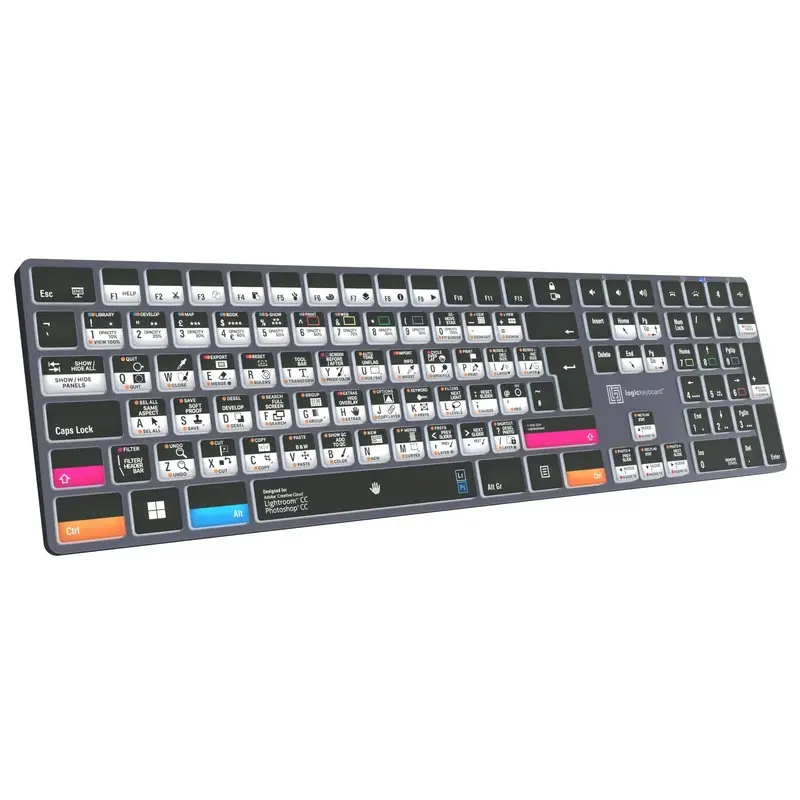 LogicKeyboard - Adobe Photographer TITAN Wireless Backlit Keyboard - Windows