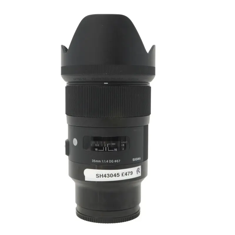 Used Sigma 35mm F1.4 DG Lens in Sony E-Mount (Hood SH43045)