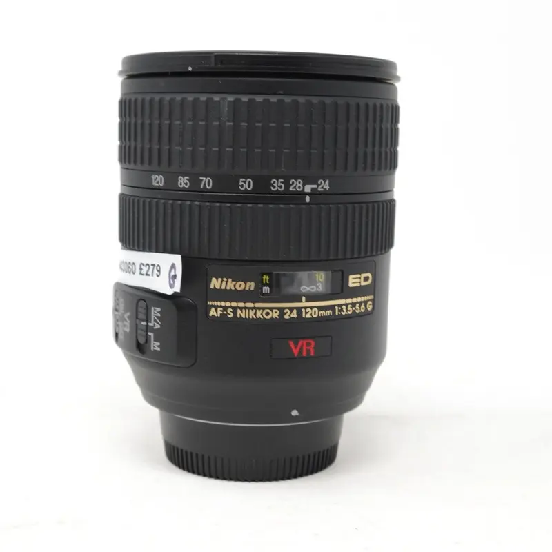 Used Nikon 24-120mm F3.5-5.6G IF ED VR lens (Boxed SH43060)