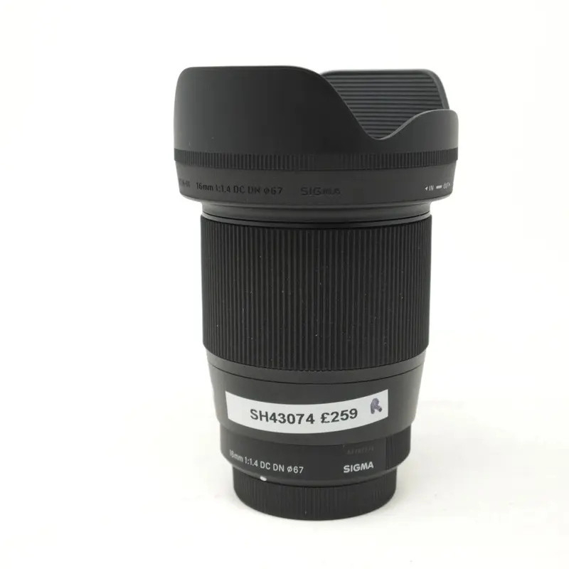 Used Sigma 16mm F1.4 DC DN Prime Lens for Olympus / Panasonic MFT (SH43074)