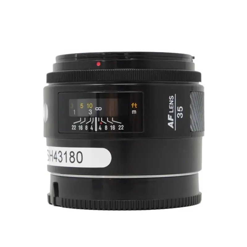 Used Minolta AF 35mm F2 Lens in Sony A mount (Hood SH43180)
