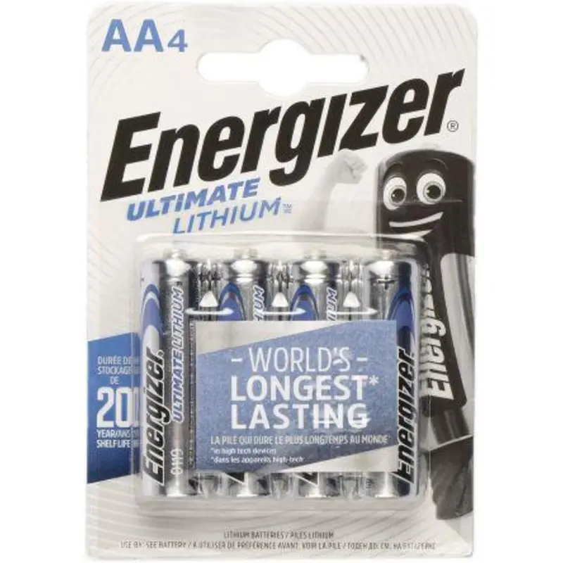 Energizer Ultimate Lithium AA  batteries (4 Pack)