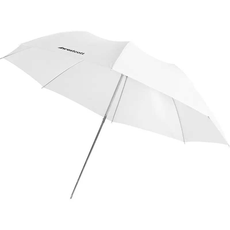 Westcott 43 inch Optical White Satin Collapsible Umbrella