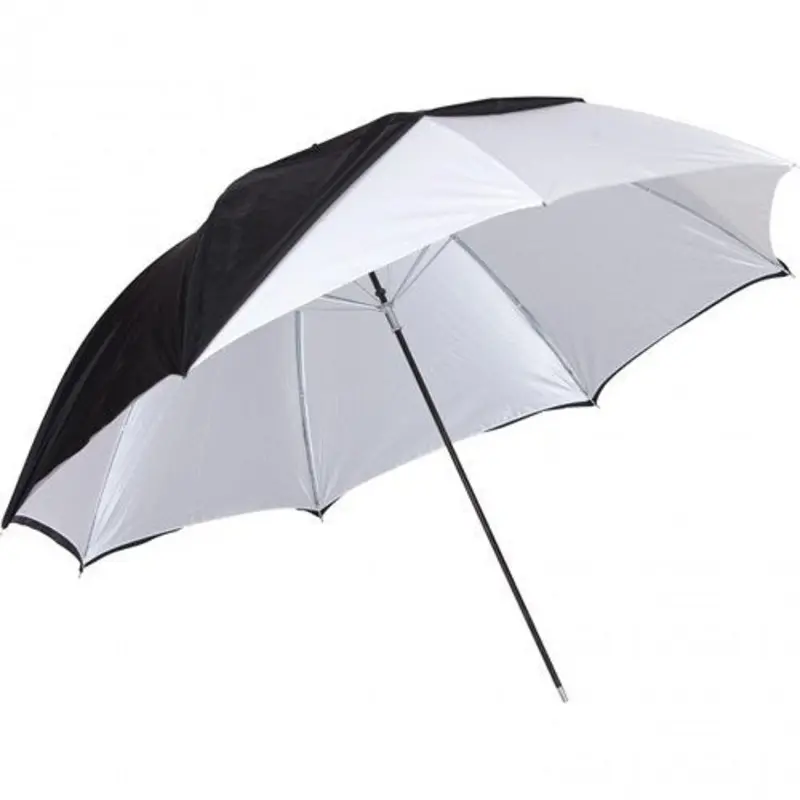 Westcott White Satin Umbrella with Removable Black Cover (45")