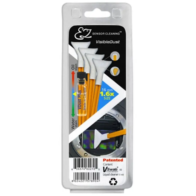 Visible Dust 1.6x Sensor Cleaning Kit (Vdust Solution and 4 Orange Swabs)
