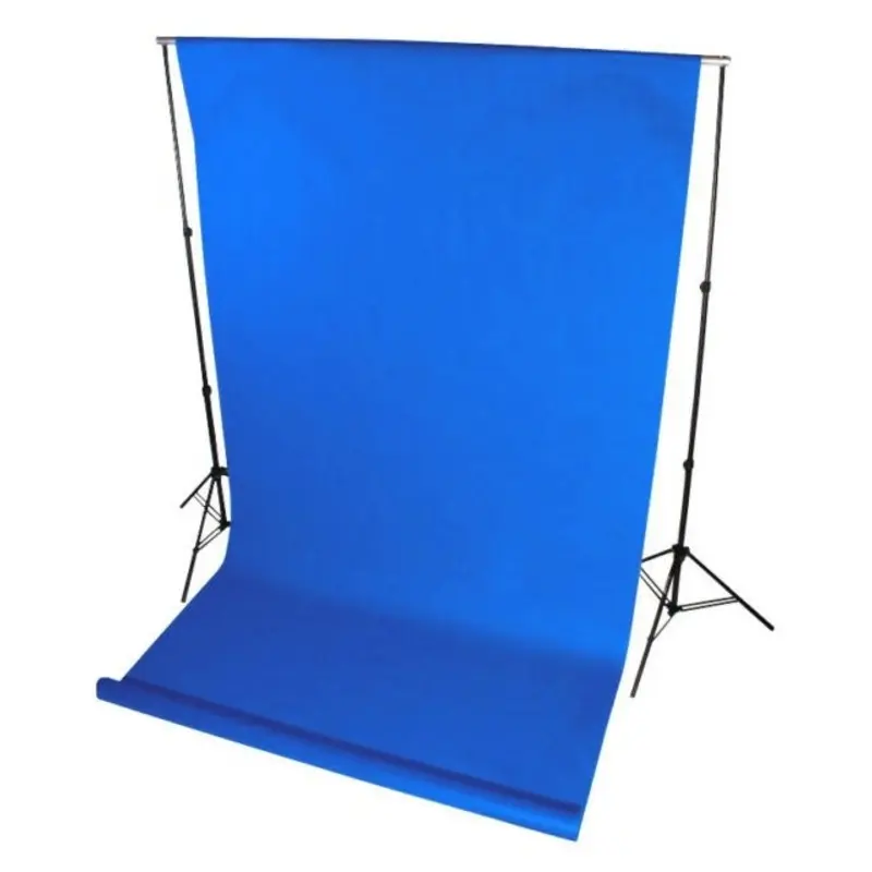 Kenro FEBCP105L Cotton Background Plain Medium Blue - Large 2.4 x 2.7m