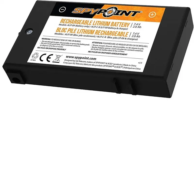 Spypoint 2000mAh Lithium Battery Pack and Charger