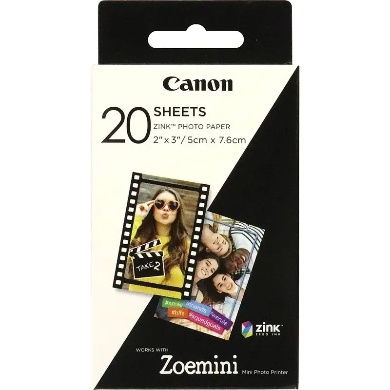 Canon Zoemini Zink Photo Paper (Pack of 20 Sheets)