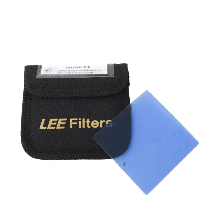 Used Lee Filters 100mm x 100mm 80B Square filter in pouch (SH42984E)