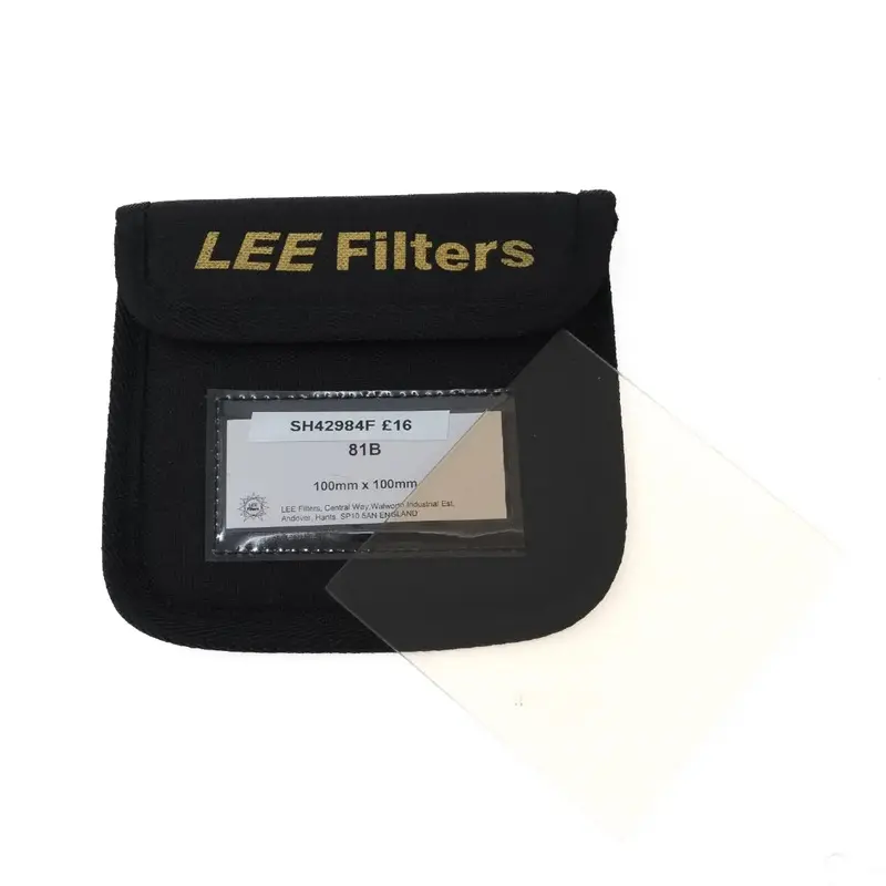 Used Lee Filters 100mm x 100mm 81B Square filter in pouch (SH42984F)