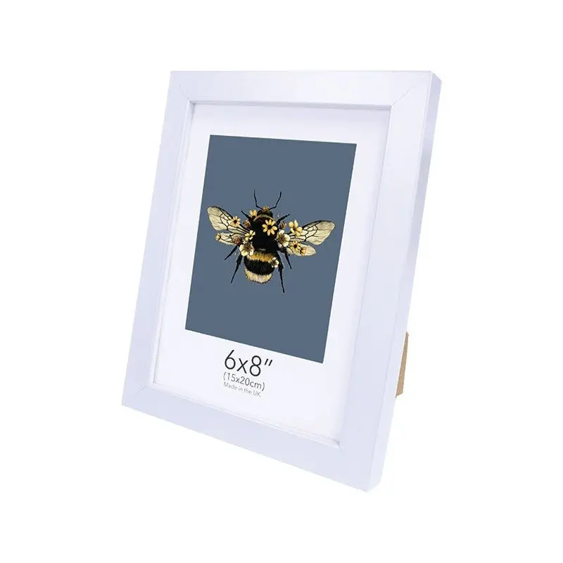 Claxton White Woodgrain Picture Frame