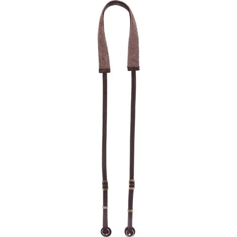 Cecilia Gallery Brown Baby Alpaca Wool and Walnut Leather Camera Strap