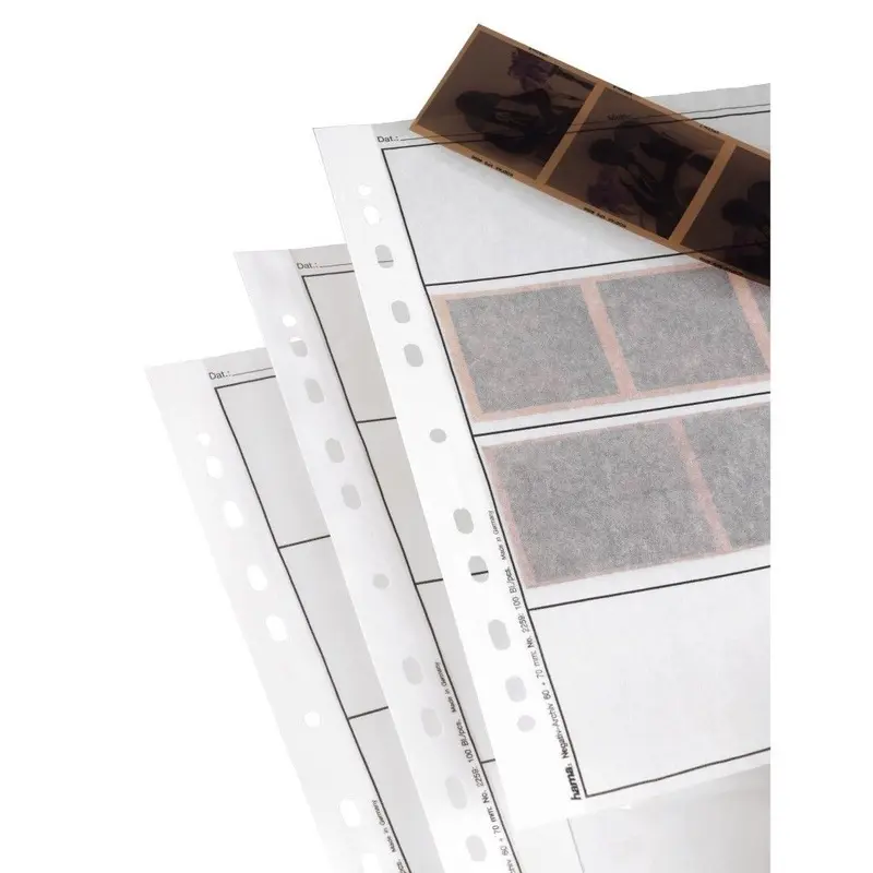 Hama 120 Negative Strip Sleeves 100 Storage Ring Binder Pages - translucent